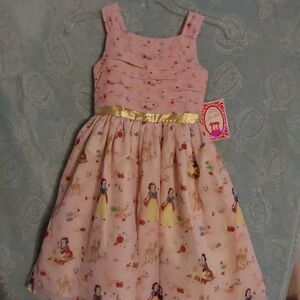 NWT Disney Store Snow White Princess Fancy PINK Party Dress Girls 5/6